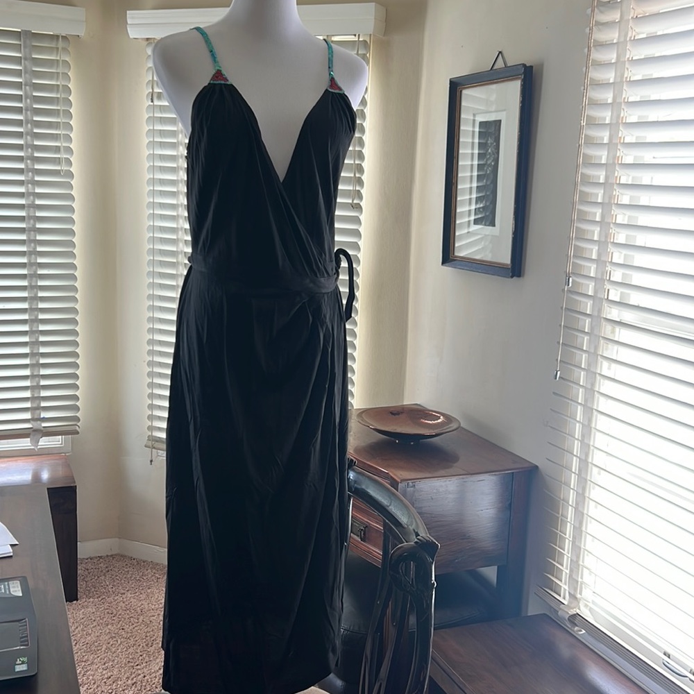 Vintage La Perla wrap dress with sequin straps and details